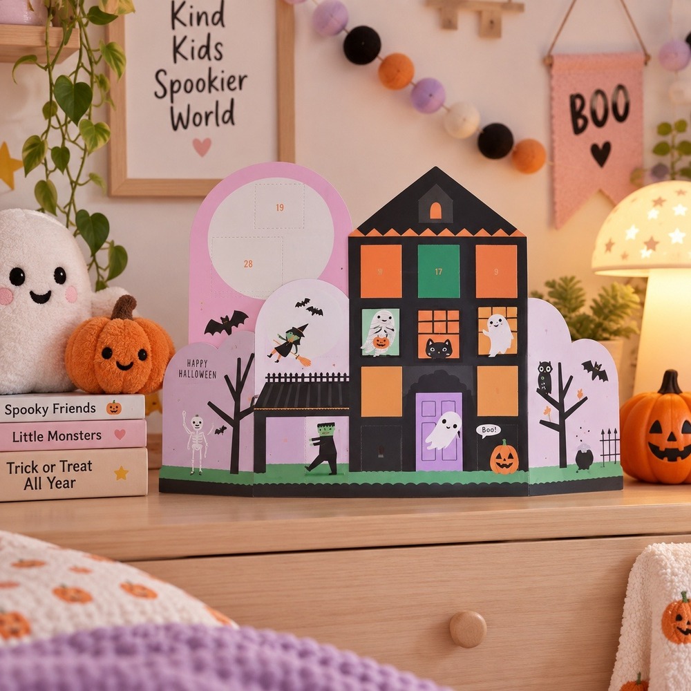 My Minds Eye Halloween Sticker Countdown Haunted House Advent Calendar 13x26 NEW